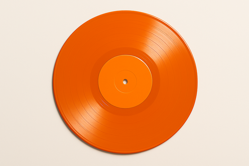 12 inch vinyl record tangerine colour