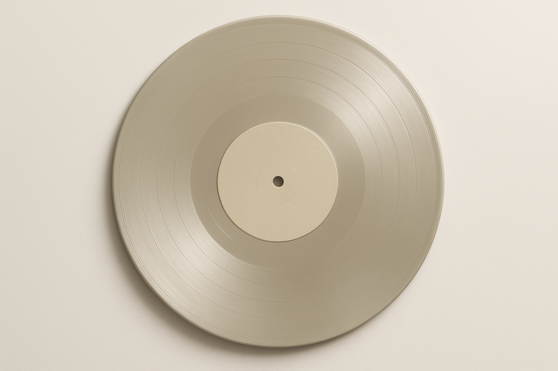 a 12" vinyl LP pebble coloured