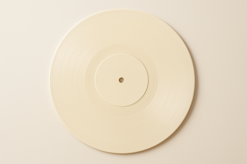 vinyl record in vanilla colour